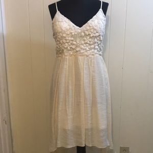 Lace Embroidered High Low Dress